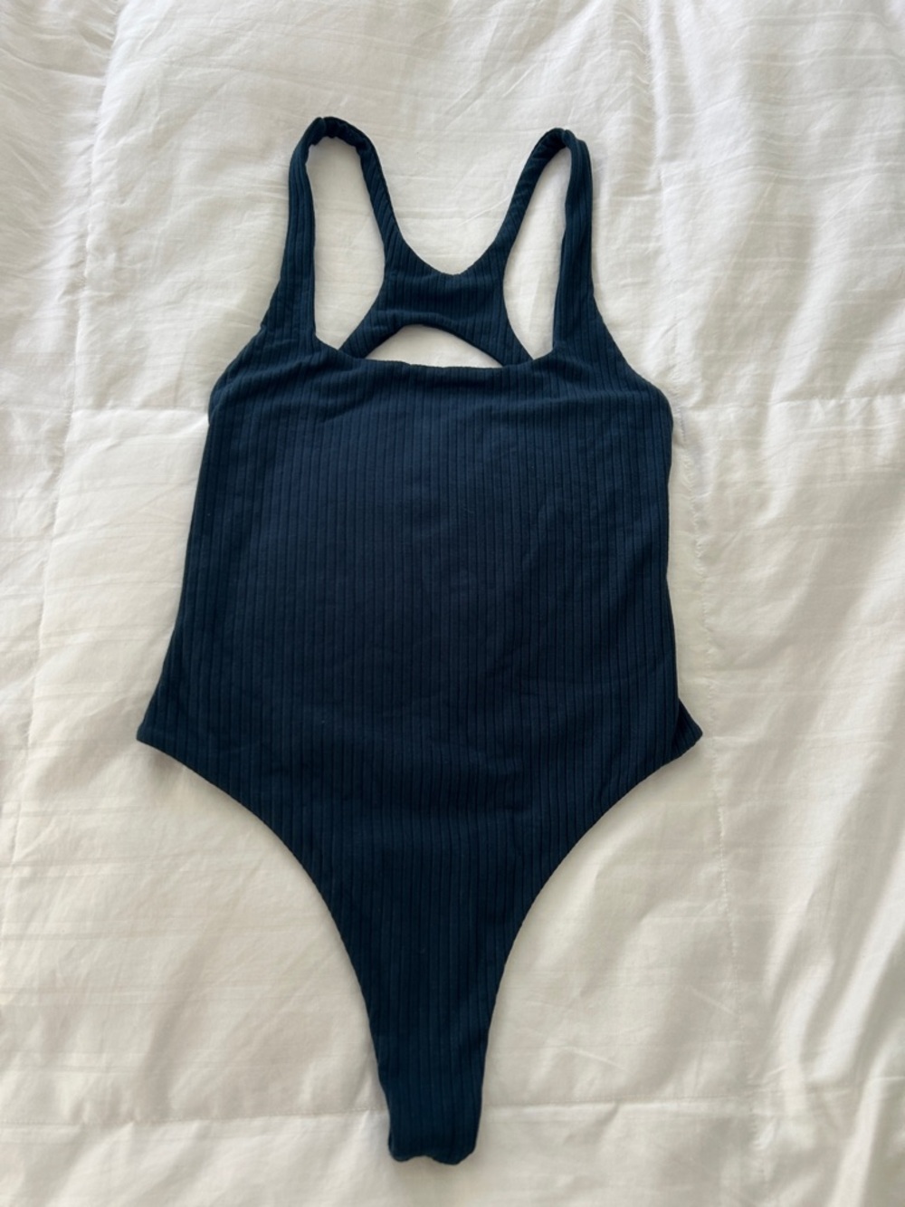 Acacia Ribbed Minnie Bodysuit color is Horizontal size M - Picture 3 of 9